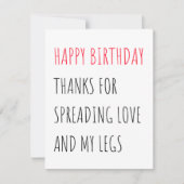 Funny Naughty Happy Birthday Card voor hem Feestdagenkaart (Voorkant)