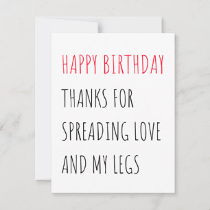 Funny Naughty Happy Birthday Card voor hem Feestdagenkaart