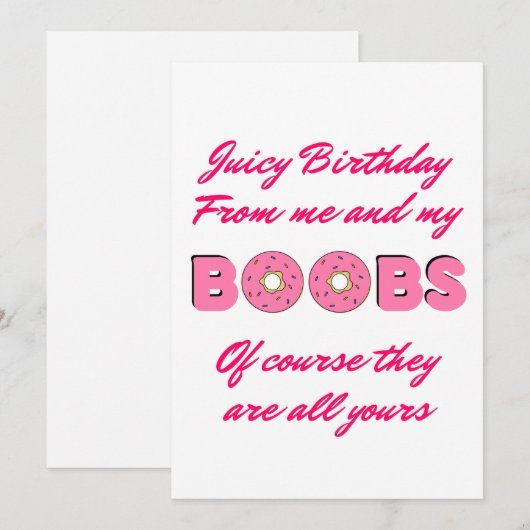 Funny Naughty Happy Birthday Gift Feestdagenkaart (Voorkant / Achterkant)