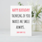Funny Naughty Happy Birthday Kaart voor hem en haa (Staand voorkant)