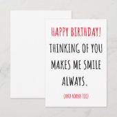 Funny Naughty Happy Birthday Kaart voor hem en haa (Voorkant / Achterkant)