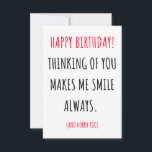 Funny Naughty Happy Birthday Kaart voor hem en haa<br><div class="desc">Als je op zoek bent naar grappige, stoute en vieze cadeauideeën voor verjaardagen, zal deze gelukkige verjaardagskaart je zeker interesseren. Maak je geen zorgen over wat je op deze verjaardagskaart moet schrijven, want deze kaart heeft al een verjaardagscitaat of -bericht. Deze kaart kan een perfect verjaardagscadeau zijn voor hem, voor...</div>