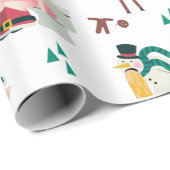 Funny Naughty Holiday Santa en Vrienden Cadeaupapier (Rol Hoek)