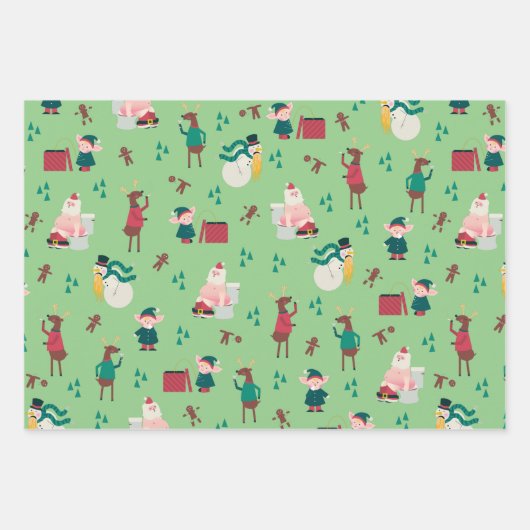 Funny Naughty Holiday Wrapping Paper Flat Sheets (Voorkant 2)