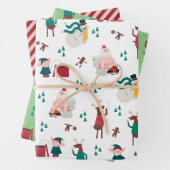 Funny Naughty Holiday Wrapping Paper Flat Sheets (In situ)