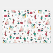 Funny Naughty Holiday Wrapping Paper Flat Sheets (Voorkant)