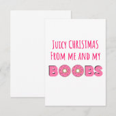 Funny & Naughty-kerstkaart voor hem Bedankkaart (Voorkant / Achterkant)