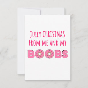 Funny & Naughty-kerstkaart voor hem Bedankkaart