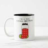 Funny Naughty List Kerstmis Tweekleurige Koffiemok (Links)