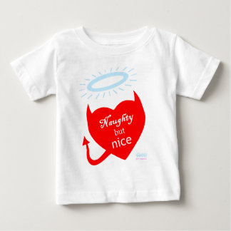 Funny Naughty, Nice Baby Outerwear Tee Shirt