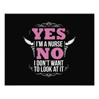 Funny Naughty Nurse Hilarious nursing with a sassy Foto Afdruk