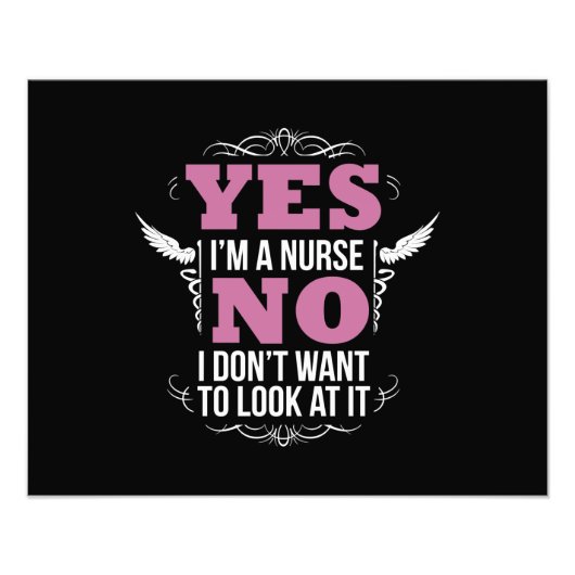 Funny Naughty Nurse Hilarious nursing with a sassy Foto Afdruk (Voorkant)