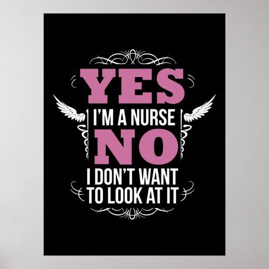 Funny Naughty Nurse Hilarious nursing with a sassy Poster (Voorkant)