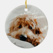 Funny Naughty Pet 2 met Kerstmis Keramisch Ornament (Achterkant)