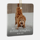Funny Naughty Pet 2 met Kerstmis Keramisch Ornament (Rechts)