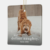 Funny Naughty Pet 2 met Kerstmis Keramisch Ornament (Links)