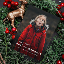 Funny Naughty Photo Kerstmis Feestdagenkaart