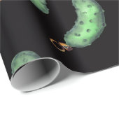 Funny Naughty Pickle kerstboomschilderpatroon Cadeaupapier (Rol Hoek)