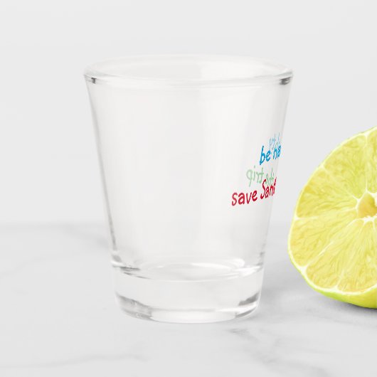 Funny Naughty Santa Humor Kerstfeestdag Shot Glas (Links)