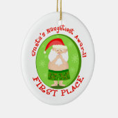 Funny Naughty Santa Kerstversier Keramisch Ornament (Rechts)