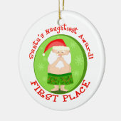 Funny Naughty Santa Kerstversier Keramisch Ornament (Links)
