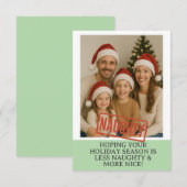 Funny Naughty Stamp Family Christmas Bedankkaart (Voorkant / Achterkant)