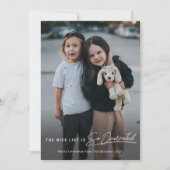 Funny Naughty The Nice List Foto Kerstmis Feestdagenkaart (Voorkant)