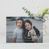 Funny Naughty The Nice List Foto Kerstmis Feestdagenkaart (Staand voorkant)