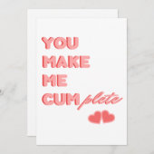 Funny Naughty Valentijnsdag card Feestdagenkaart (Voorkant / Achterkant)