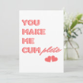 Funny Naughty Valentijnsdag card Feestdagenkaart (Staand voorkant)