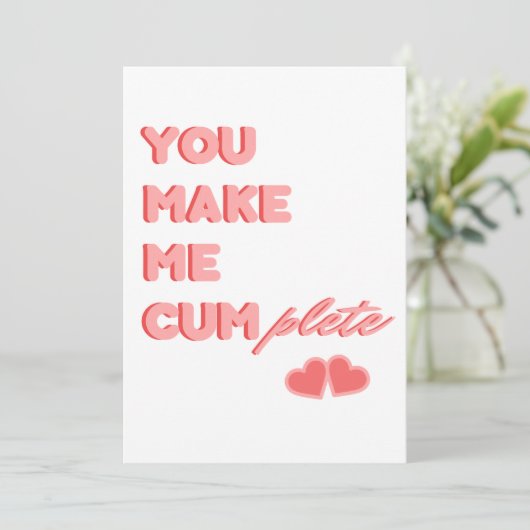 Funny Naughty Valentijnsdag card Feestdagenkaart (Staand voorkant)