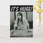 FUNNY NAUGHTY VROUW BIRTHDAY HUGE KAART (Gele Bloem)