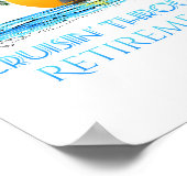 Funny Nautical Cruise door pensionering Poster (Hoek)