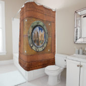 Funny Nautical Porthole Shower Curtain Douchegordijn (In situ)