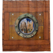 Funny Nautical Porthole Shower Curtain Douchegordijn (Voorkant)