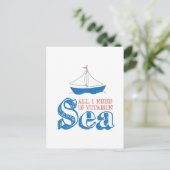Funny Nautical Quote Sailboat Drawing Vitamin Zee Briefkaart (Staand voorkant)