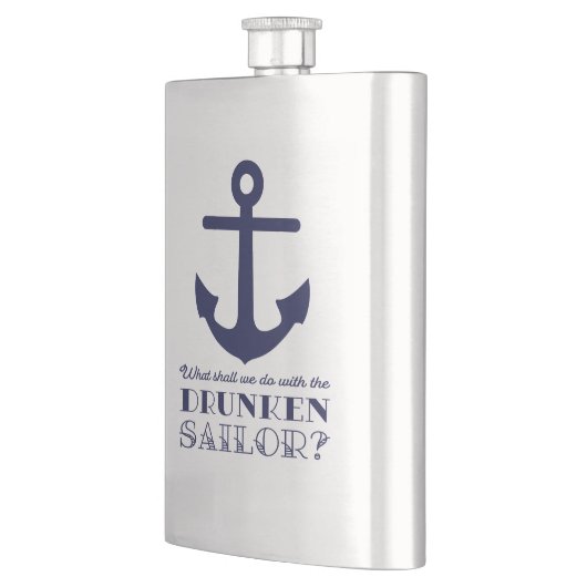 Funny Naval Drunken Sailor Zee Shanty Nautical Flacon (Links)
