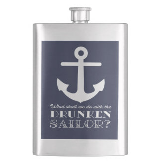 Funny Naval Drunken Sailor Zee Shanty Nautical Flacon