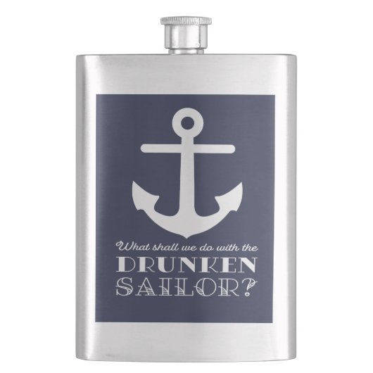 Funny Naval Drunken Sailor Zee Shanty Nautical Flacon (Voorkant)