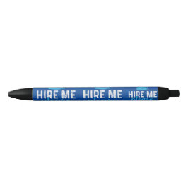 Funny Navy Blue Afstuderen hire me alsjeblieft Zwarte Inkt Pen