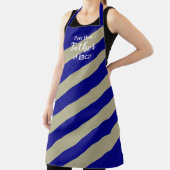 Funny Navy Blue en Sage Green Striped Schort (Insitu)
