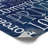 Funny Navy Waterverf Toilet Bathroom Sign Print (Hoek)