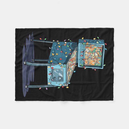 Funny Nball Machine Christmas Graphics Lights Love Fleece Deken (Voorkant (Horizontaal))