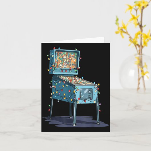 Funny Nball Machine Christmas Graphics Lights Love Kaart (Gele Bloem)