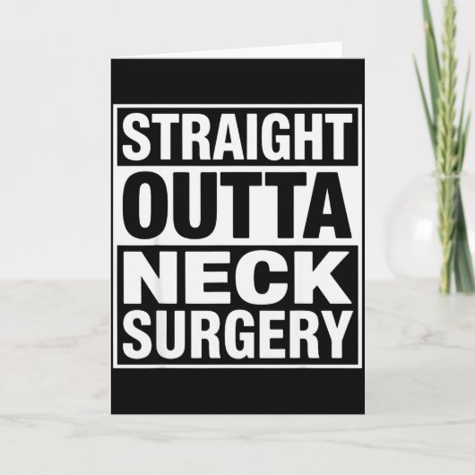 Funny Neck Surgery Art For Men Women Injury Neck S Kaart (Voorkant)