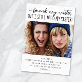 Funny need Zister Foto Bridesmaid Kaart