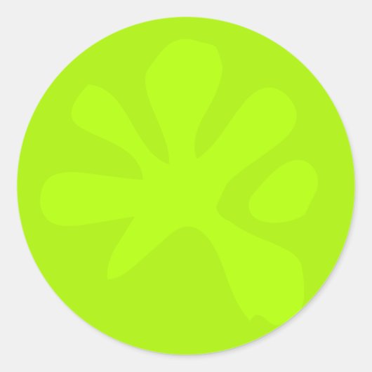 Funny neon green slik grafisch modern leuk kind ronde sticker (Voorkant)