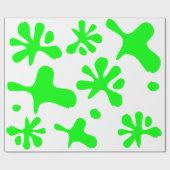 Funny neon green slime verfsplash speels cool cadeaupapier (Vlak)