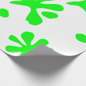 Funny neon green slime verfsplash speels cool cadeaupapier (Hoek)