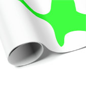 Funny neon green slime verfsplash speels cool cadeaupapier (Rol Hoek)